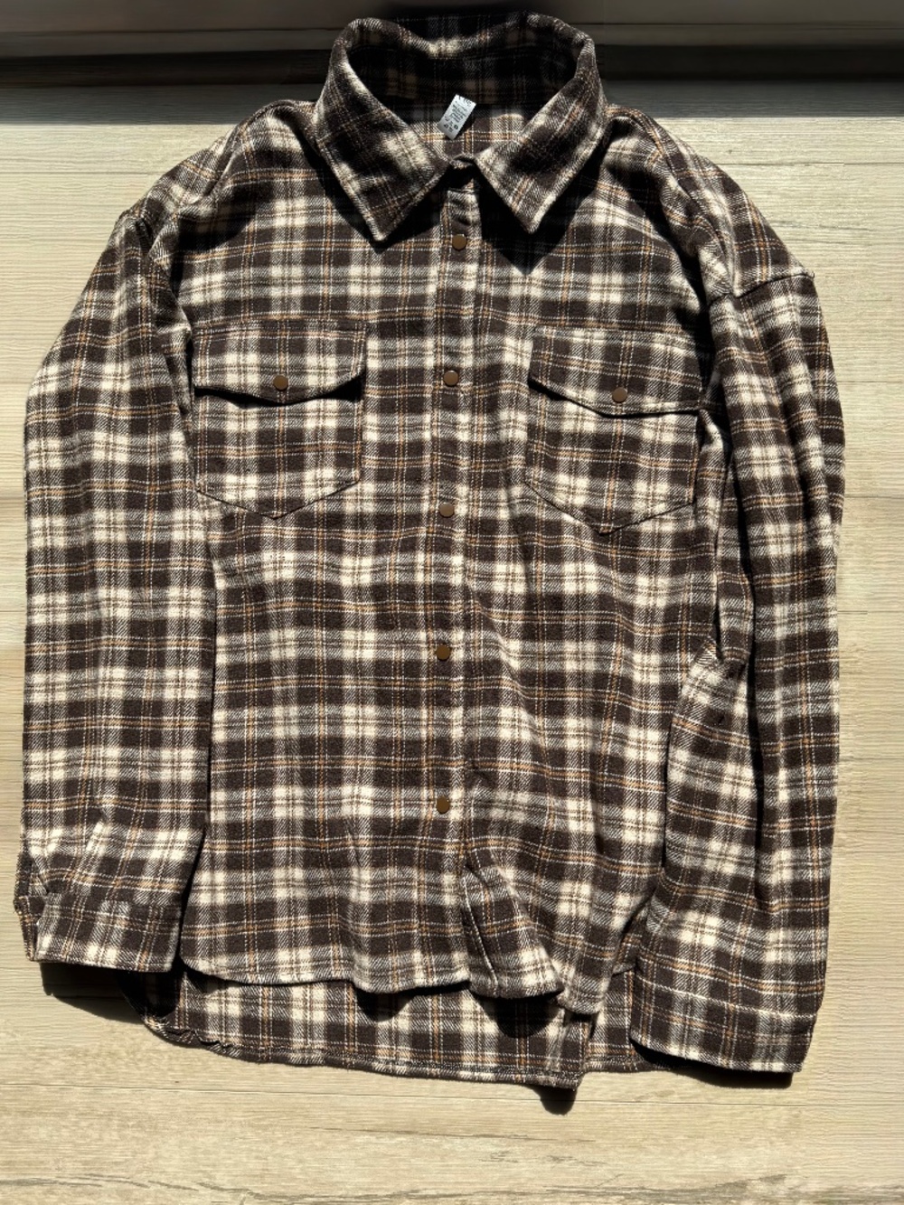 Zyia Active Bark Ashley Creek Flannel XXL Brown & Cream